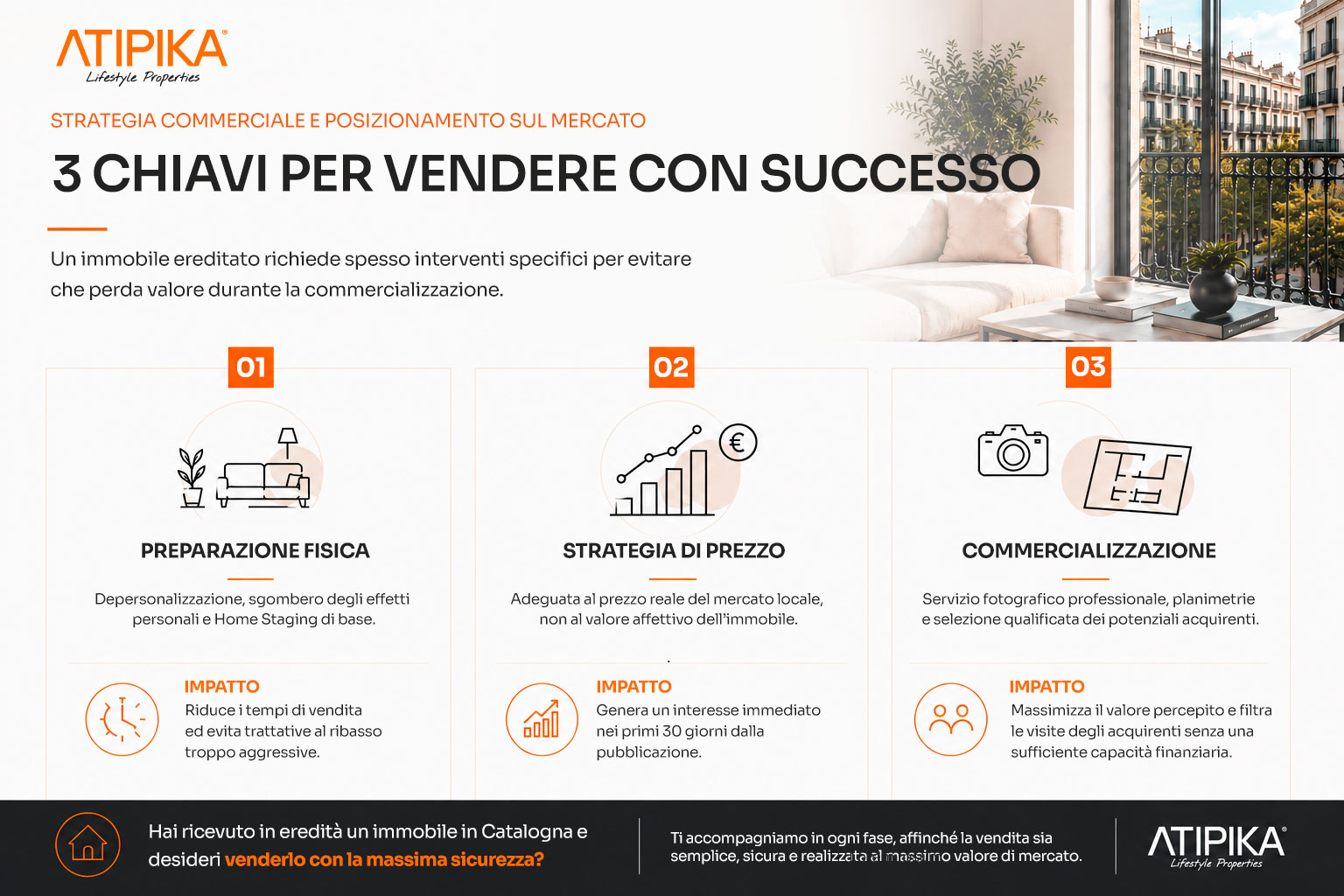 Come vendere un appartamento o una casa ereditati in Catalogna: procedure e tasse